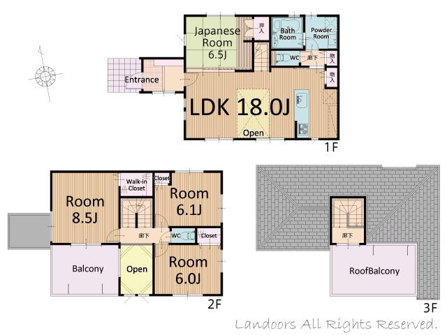 Floor plan. 51,800,000 yen, 4LDK, Land area 110.55 sq m , Building area 107.85 sq m floor plan