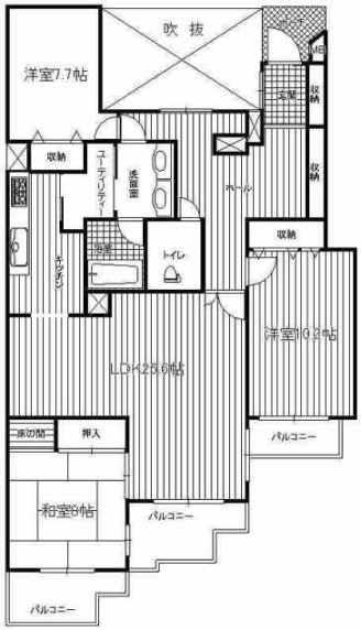 Floor plan. 3LDK, Price 48 million yen, Footprint 130.75 sq m , Balcony area 16.01 sq m