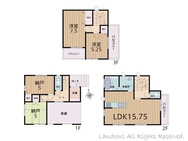 Floor plan. 32,800,000 yen, 4LDK, Land area 64.74 sq m , Building area 104.97 sq m floor plan