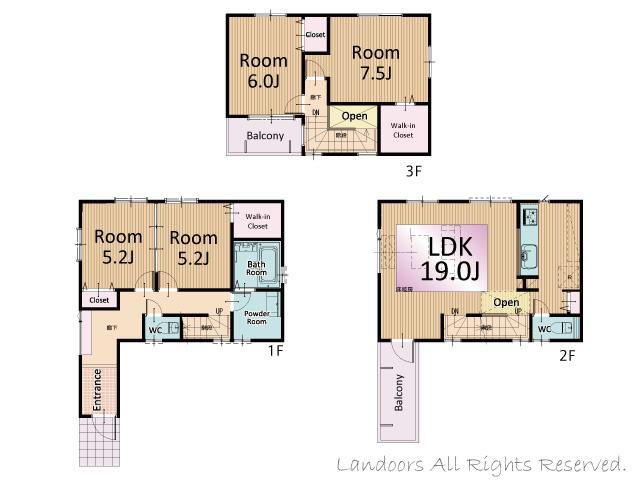 Floor plan. 34,800,000 yen, 4LDK, Land area 81.33 sq m , Building area 107.64 sq m floor plan