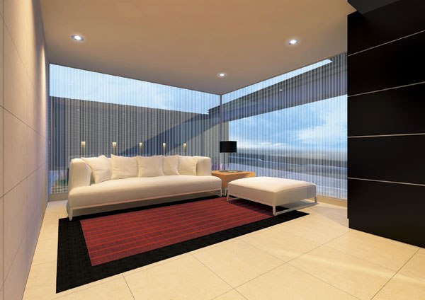 Features of the building.  [Entrance Lounge] Rendering