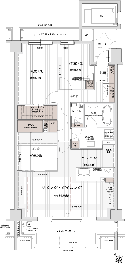 Floor: 3LDK, occupied area: 86.55 sq m, Price: TBD