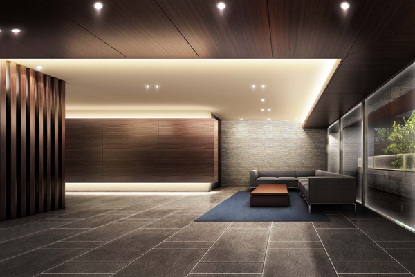 Shared facilities.  [Entrance hall] Such like a hotel, Elegant and dignified drifting Entrance Hall. Proud every time you get back, Yingbin space that will richly satisfying to the spirit you invited me to a private residence (Rendering / Grand Maison Kawana West Residence)