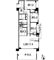 Floor: 4LDK + WIC + terrace, the occupied area: 92.29 sq m, Price: 50,850,000 yen