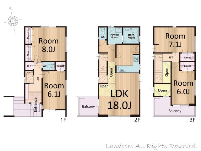 Floor plan. 42,800,000 yen, 4LDK, Land area 101.01 sq m , Building area 105.64 sq m floor plan