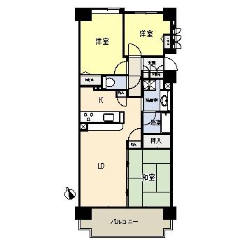 Floor plan. 3LDK, Price 22.5 million yen, Occupied area 66.59 sq m , Balcony area 10.32 sq m
