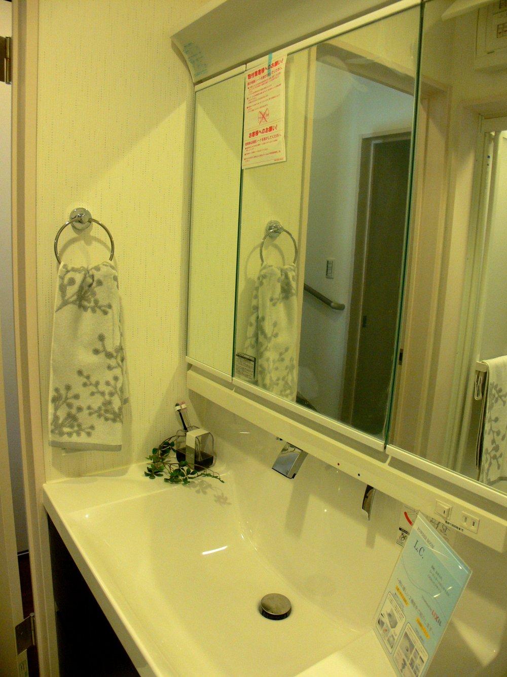 Wash basin, toilet. B Building room (July 2013) Shooting