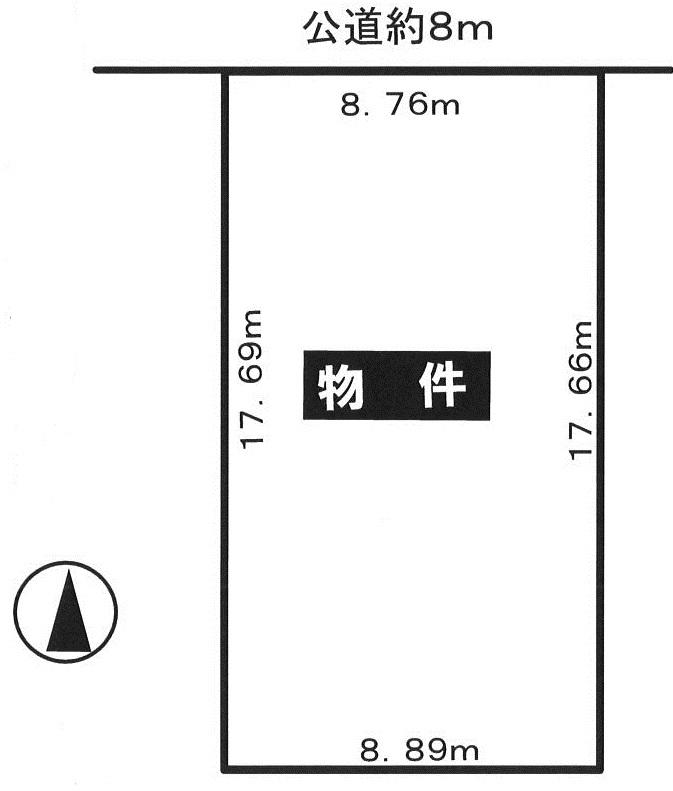 Compartment figure. Land price 44,800,000 yen, Land area 156.11 sq m