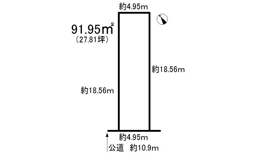 Compartment figure. Land price 27,670,000 yen, Land area 91.95 sq m