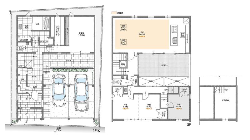 Floor plan. Price 94,800,000 yen, 4LDK+3S, Land area 162.16 sq m , Building area 192.62 sq m