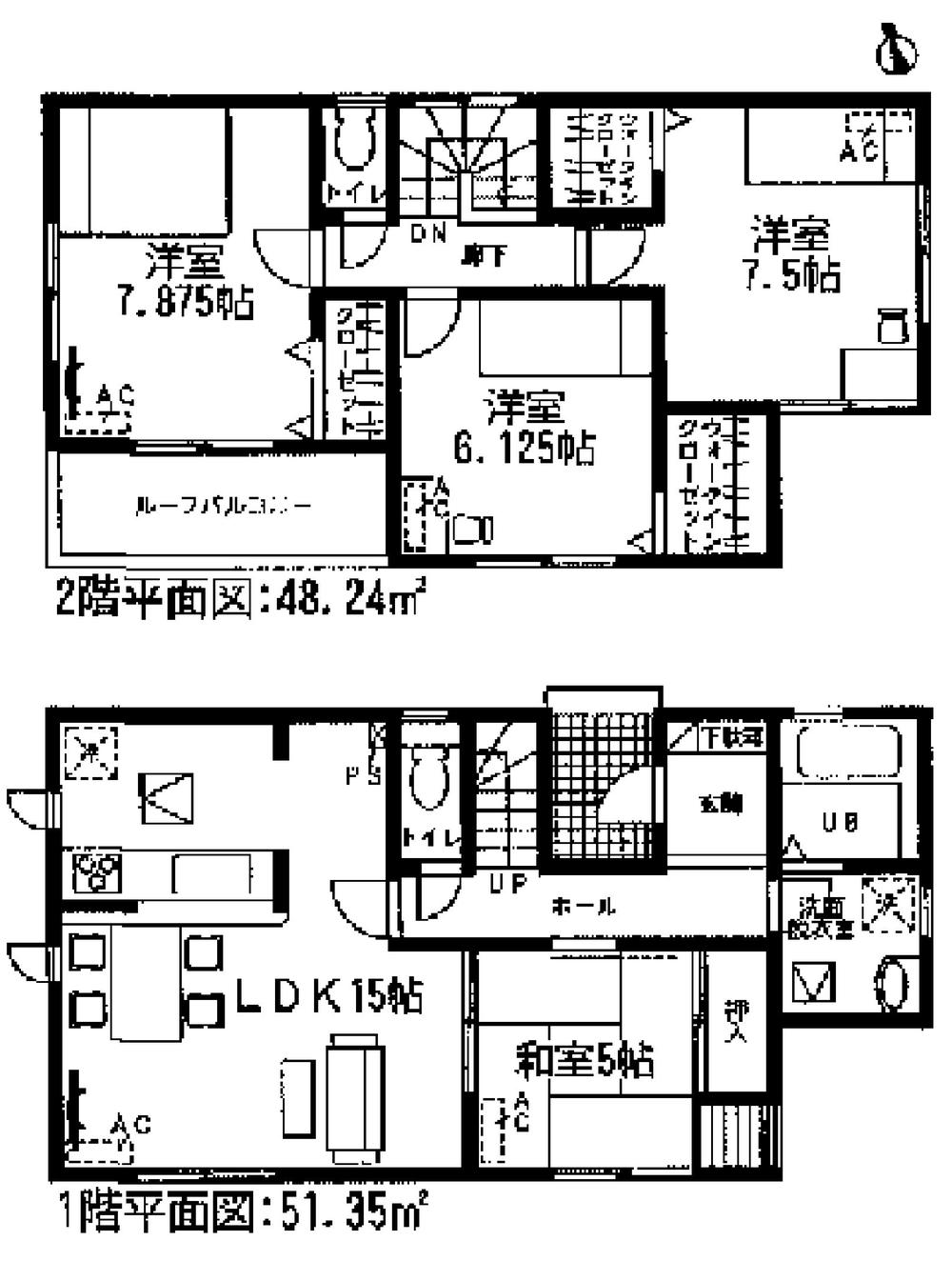 Floor plan. (4 Building), Price 31,900,000 yen, 4LDK, Land area 138.82 sq m , Building area 99.59 sq m