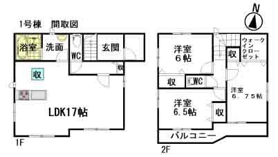 Floor plan. 28.8 million yen, 3LDK, Land area 113.04 sq m , Building area 88.61 sq m