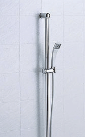 Bathing-wash room.  [Slide shower faucet <slide bar>] Think of each of usability from children to adults, Adjustment of height can slide bar has been installed (same specifications)
