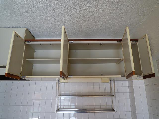 Receipt. Storage shelves of the kitchen