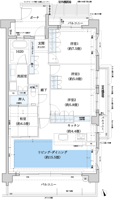 Floor: 4LDK, occupied area: 95.95 sq m, Price: 59,180,000 yen