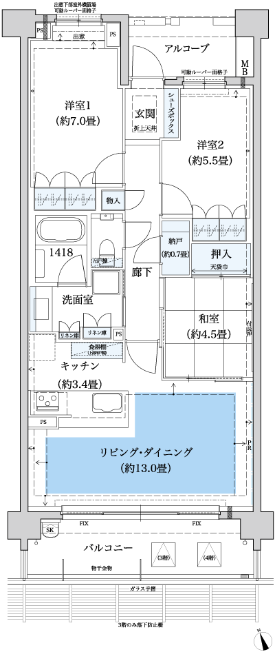 Floor: 3LDK, occupied area: 77.22 sq m, price: 35 million yen