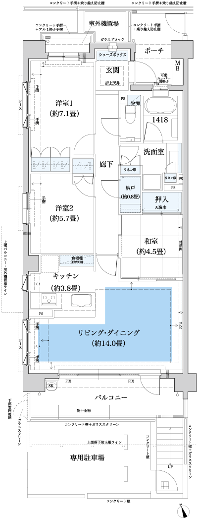 Floor: 3LDK, occupied area: 82.36 sq m, Price: 38,550,000 yen