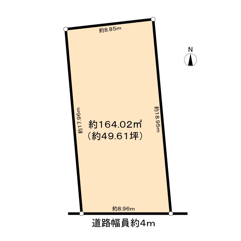Compartment figure. Land price 13.8 million yen, Land area 165 sq m