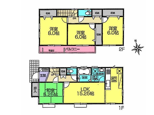 Floor plan. 31,900,000 yen, 4LDK, Land area 130.21 sq m , Building area 101.02 sq m floor plan