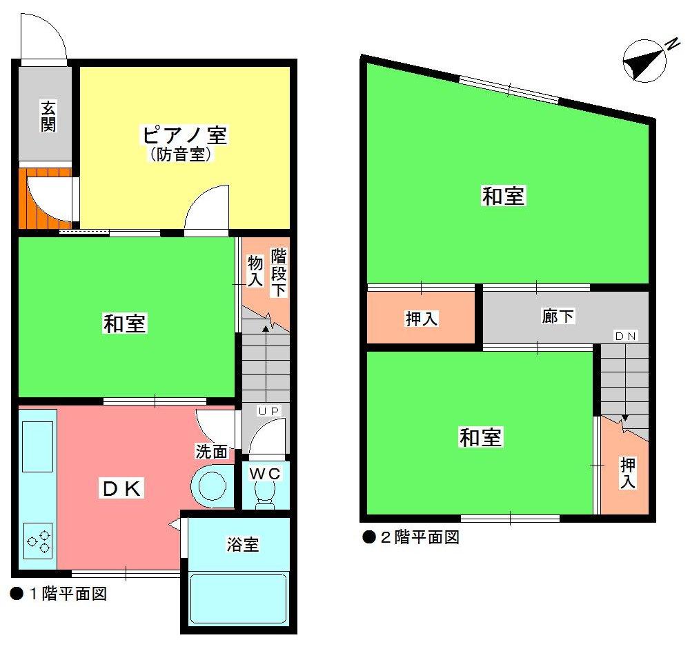 Floor plan. 8.8 million yen, 4DK, Land area 67.08 sq m , Building area 65.65 sq m