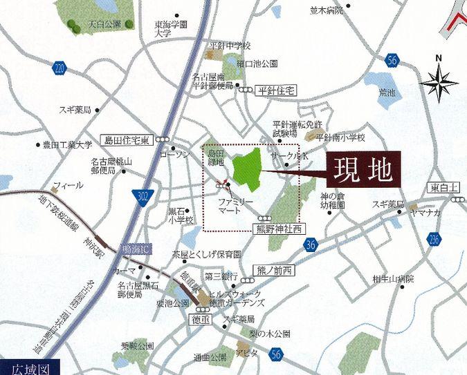 Local guide map. Wide-area view