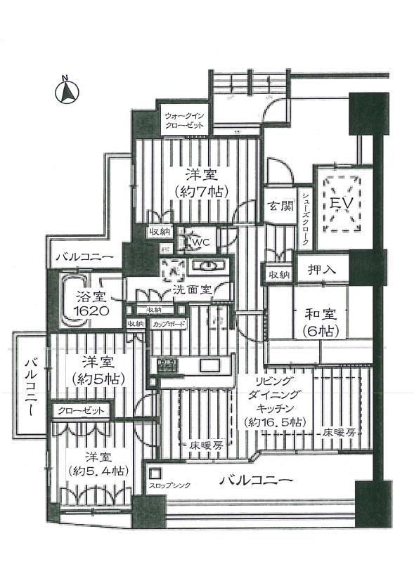 Floor plan. 4LDK, Price 44,900,000 yen, Footprint 94.8 sq m , Balcony area 22.78 sq m