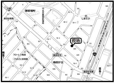 Local guide map. Tempaku-ku Shimada hill 602 No.