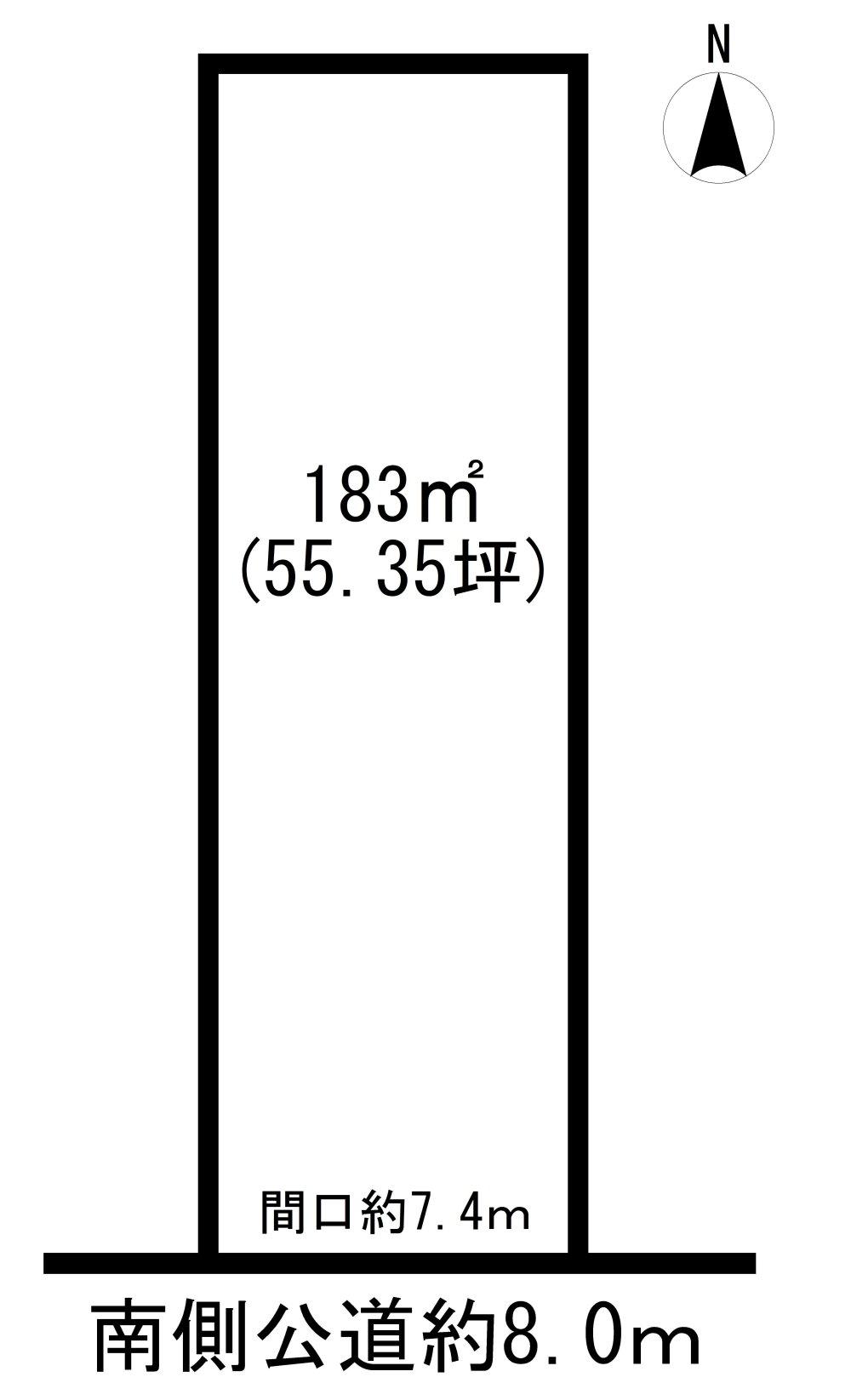 Compartment figure. Land price 28,900,000 yen, Land area 183 sq m