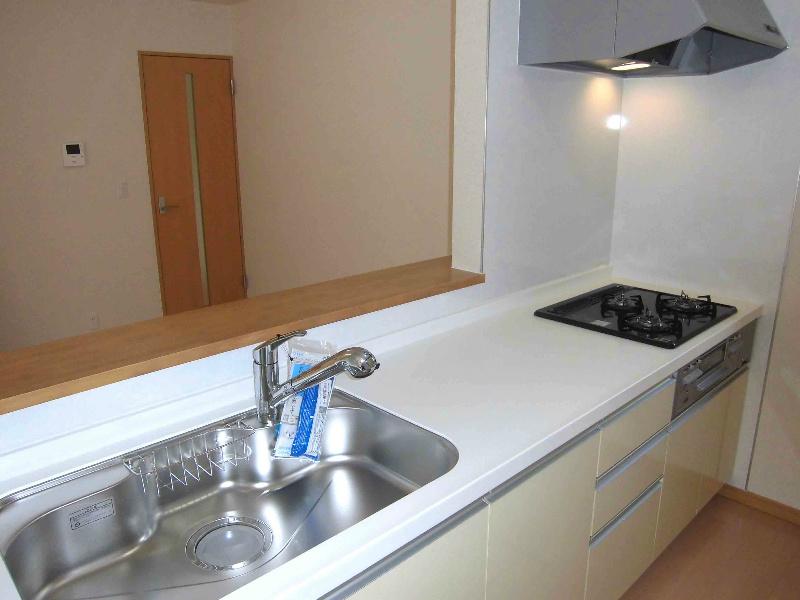 Same specifications photo (kitchen). The series example of construction enamel finish range top ・ Semi jumbo sink ・ Slide stove cabinet ・ Underfloor storage
