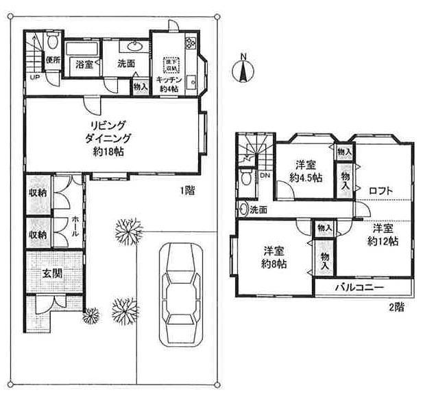 Floor plan. 38,500,000 yen, 3LDK, Land area 166 sq m , Building area 122.72 sq m