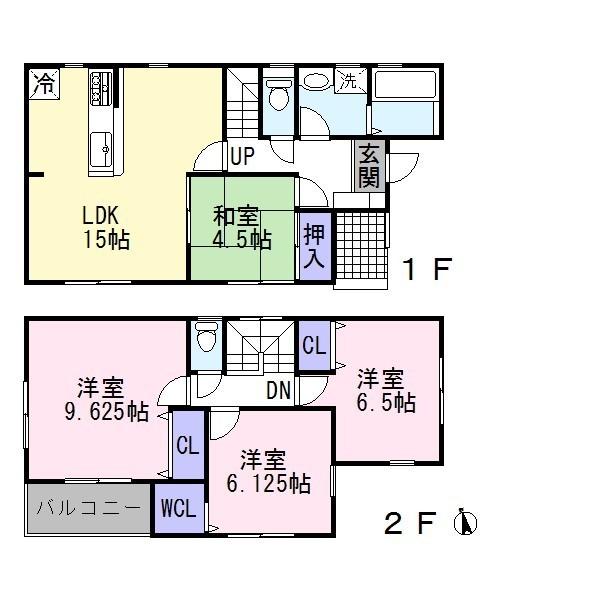 Floor plan. 33,500,000 yen, 4LDK, Land area 119.82 sq m , Building area 97.52 sq m