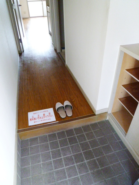 Entrance. Entrance with a shoe box
