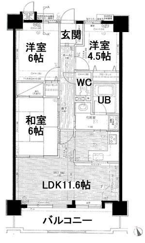 Floor plan. 3LDK, Price 18,800,000 yen, Occupied area 70.02 sq m , Balcony area 10.47 sq m