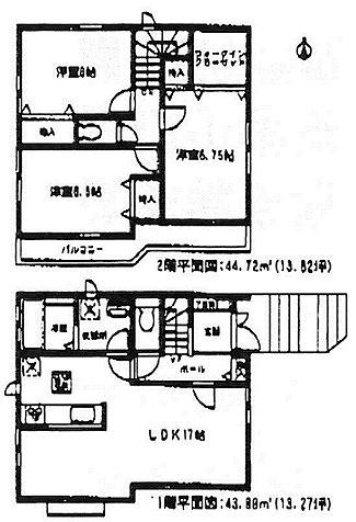 Floor plan. 28.8 million yen, 3LDK, Land area 113.04 sq m , Building area 88.61 sq m