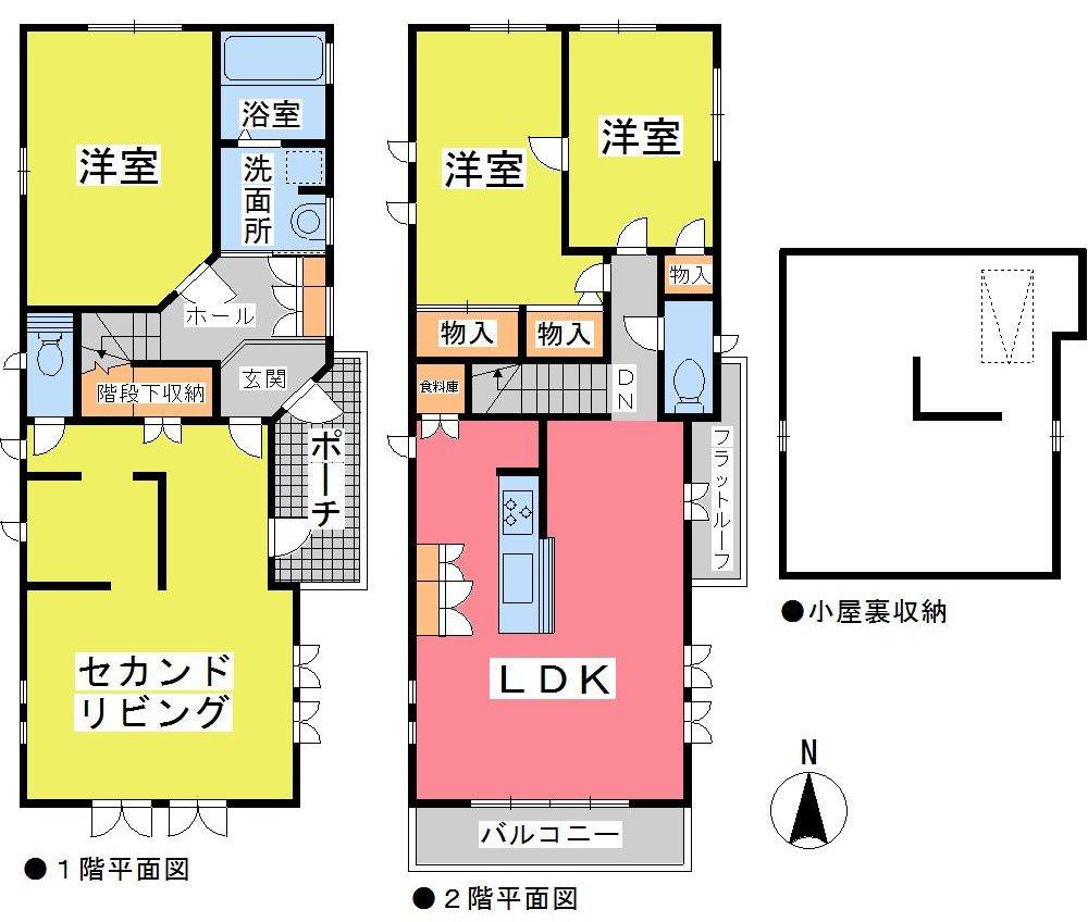 Floor plan. 36,800,000 yen, 4LDK, Land area 122 sq m , Building area 119.38 sq m