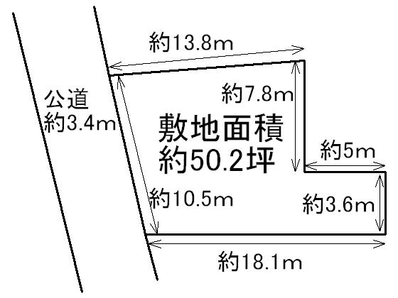Compartment figure. Land price 39,800,000 yen, Population between the land area 184.58 sq m 10.5m