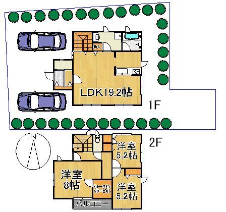 Building plan example (floor plan). Building plan example: building area 98.54 sq m
