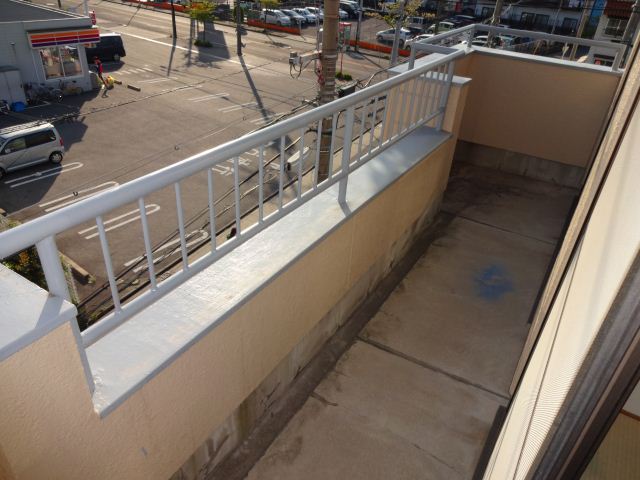 Balcony. Sunny veranda