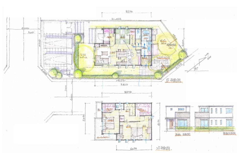 Other building plan example. Building plan example (No. 10 land) Total floor area 105.38 sq m