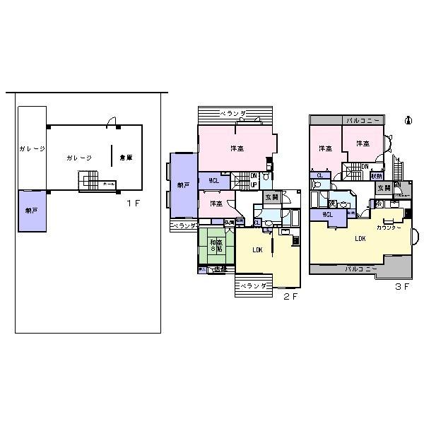 Floor plan. 79 million yen, 7LDK+S, Land area 355.01 sq m , Building area 342.46 sq m