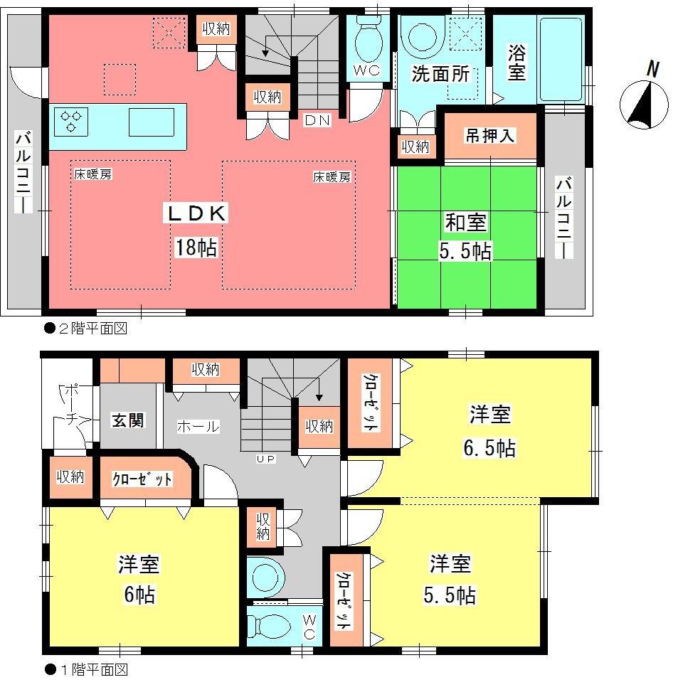 Floor plan. (C Building), Price 37,800,000 yen, 4LDK, Land area 118.02 sq m , Building area 102.89 sq m
