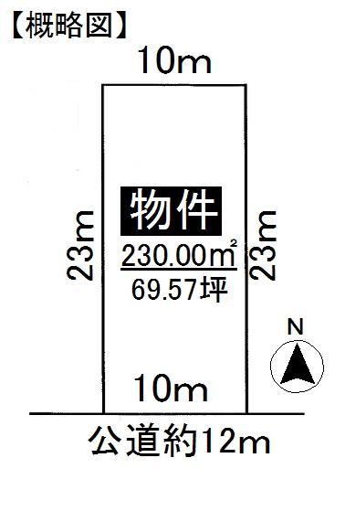 Compartment figure. Land price 34 million yen, Land area 230 sq m