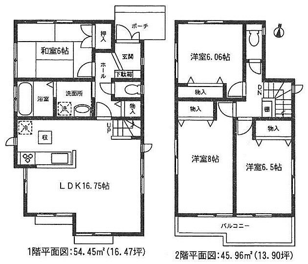 Floor plan. 37,800,000 yen, 4LDK, Land area 156.05 sq m , Building area 100.41 sq m