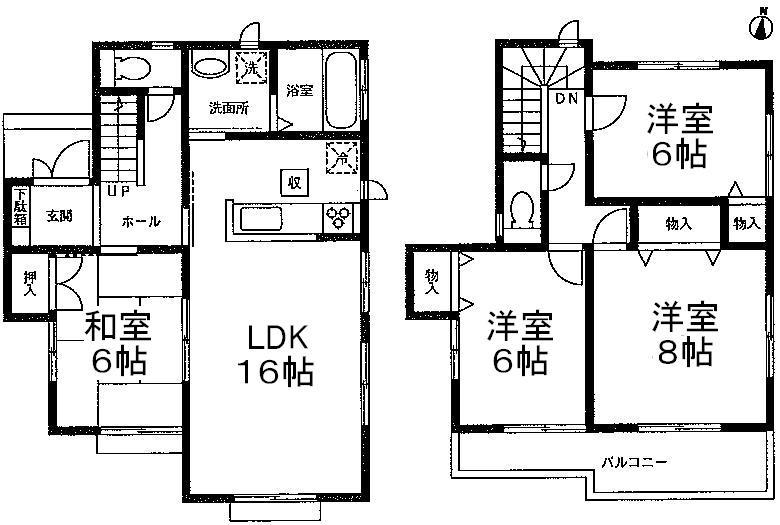 Floor plan. Price 33,800,000 yen, 4LDK, Land area 165.51 sq m , Building area 99.39 sq m