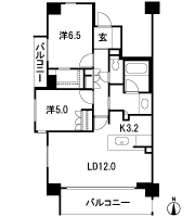 Floor: 2LDK + walk-in closet, the occupied area: 63.02 sq m, Price: 25,900,000 yen ・ 29,900,000 yen