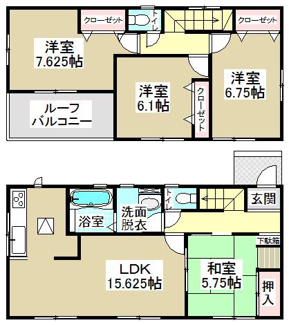 Floor plan. (9 Building), Price 31,900,000 yen, 4LDK, Land area 138.82 sq m , Building area 97.31 sq m