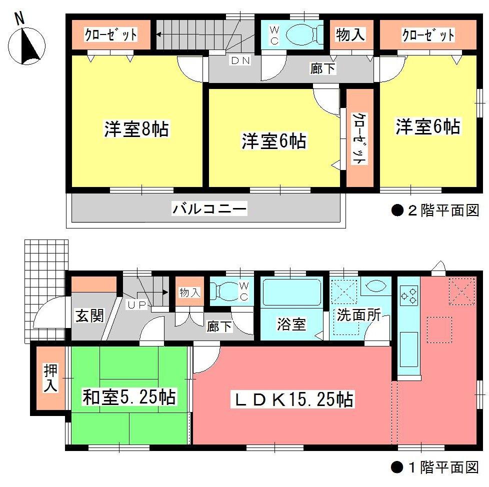 Floor plan. (1 Building), Price 31,900,000 yen, 4LDK, Land area 130.21 sq m , Building area 101.02 sq m