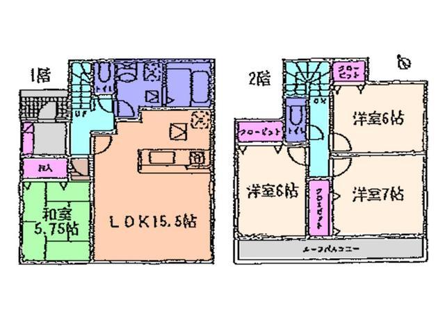 Floor plan. 32,800,000 yen, 4LDK, Land area 160.48 sq m , Building area 95.66 sq m