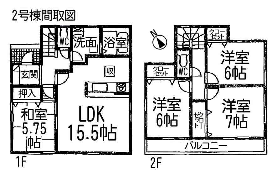 Floor plan. Tempaku-ku Dohara all four buildings