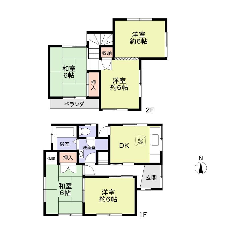 Floor plan. 18.4 million yen, 5DK, Land area 121 sq m , Building area 81.97 sq m